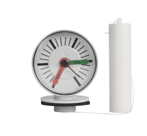 Tank Gauge to accurately monitor your rainwater supply with this easy-to-read, tank-top water level indicator